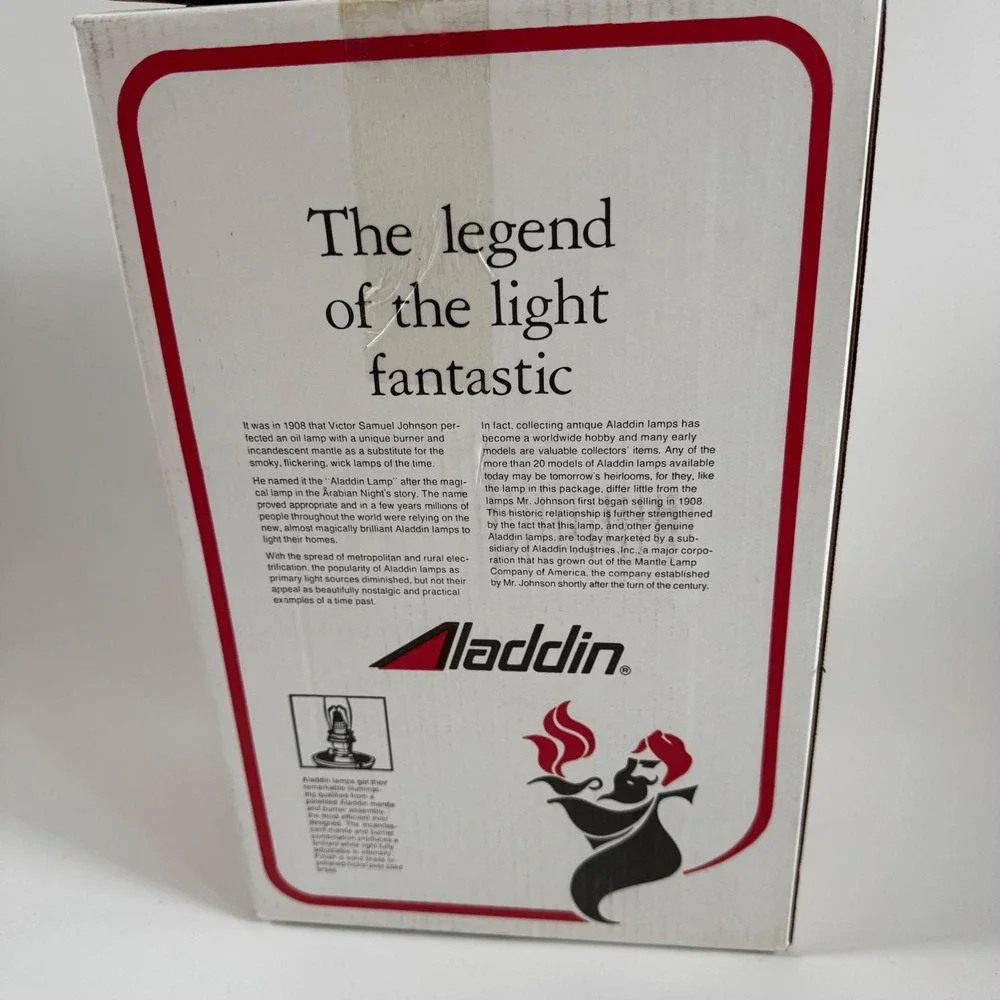 Aladdin Classic Chrome Incandescent Oil Lamp S2301 FG#-23300 NOS